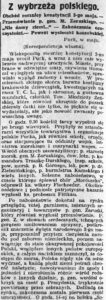 Wycinek prasowy: Relacja z puckich obchodów Święta Konstytucji 3 Maja zamieszczona na łamach gazety „Słowo Pomorskie”, 1927, nr 103.